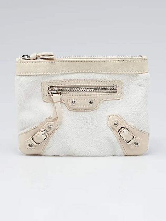Balenciaga Handbags - Balenciaga Vintage 2006 Ltd Edition Pony Hair Coin Purse with Swarovski Crystals